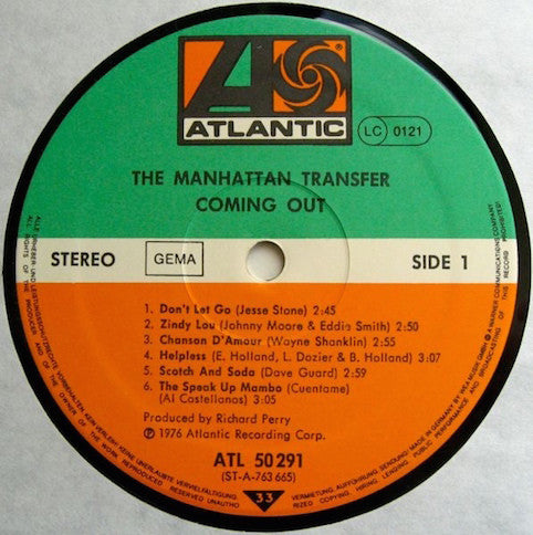 Manhattan Transfer ‎– Coming Out