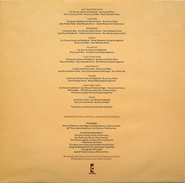 Stevens, Cat - Back To Earth