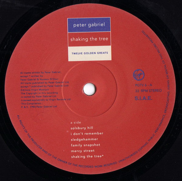 Peter Gabriel ‎– Shaking The Tree (Sixteen Golden Greats)