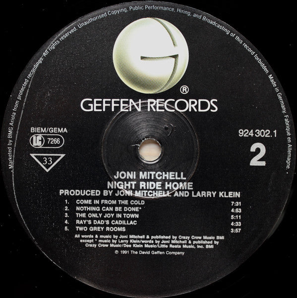 Mitchell, Joni Night Ride Home Vinyl Shop RecordPusher