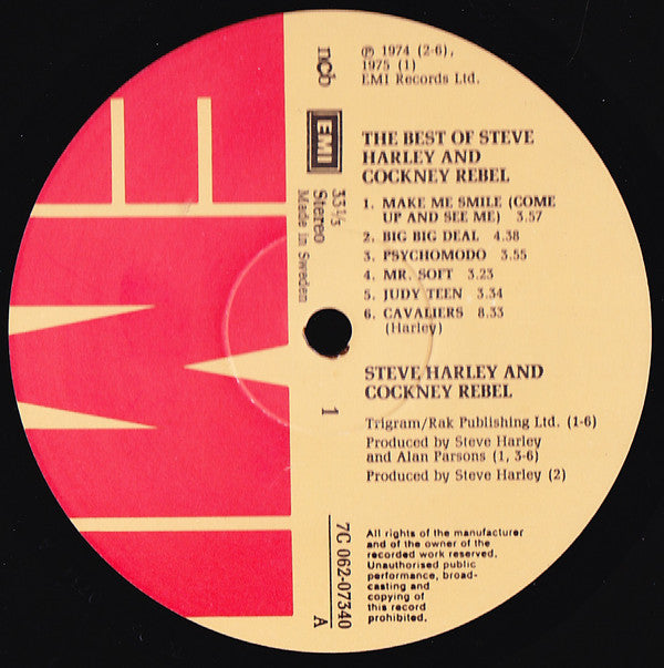 Steve Harley & Cockney Rebel ‎– The Best Of Steve Harley & Cockney Rebel