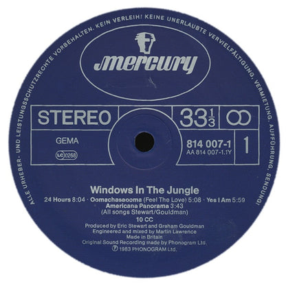 10CC ‎– Windows In The Jungle - RecordPusher  