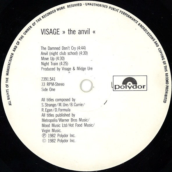 Visage ‎– The Anvil