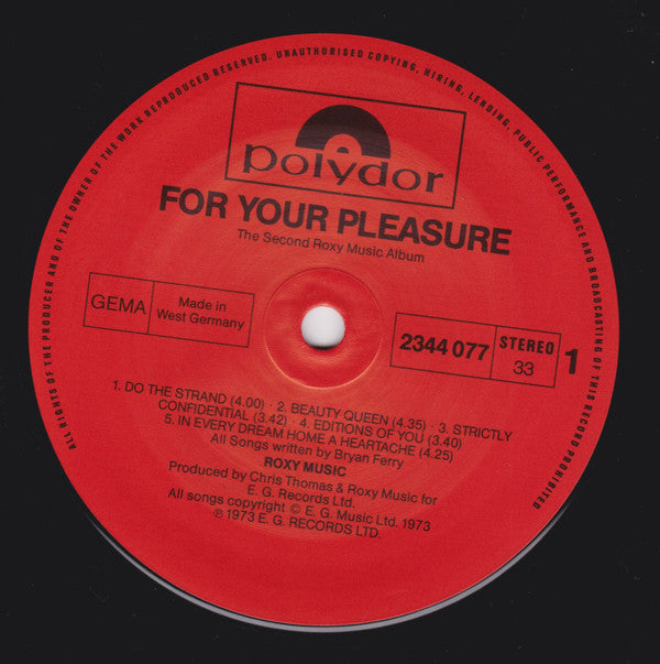 Roxy Music - For Your Pleasure