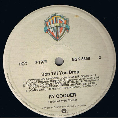Cooder, Ry - Bop Till You Drop
