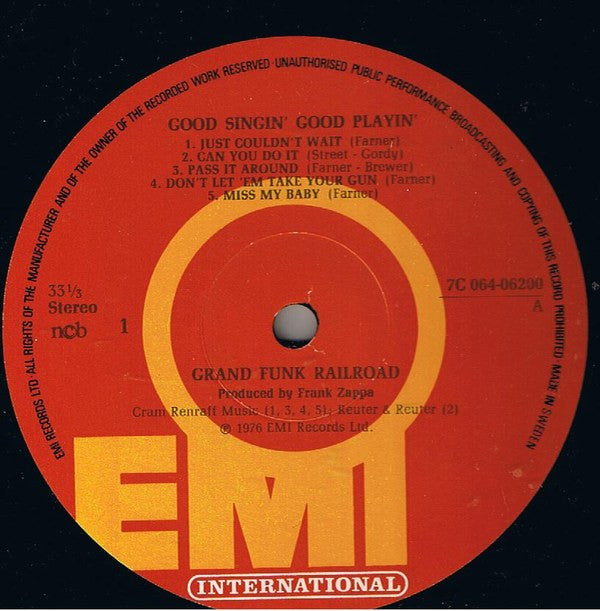 Grand Funk Railroad - Good Singin' Good Playing