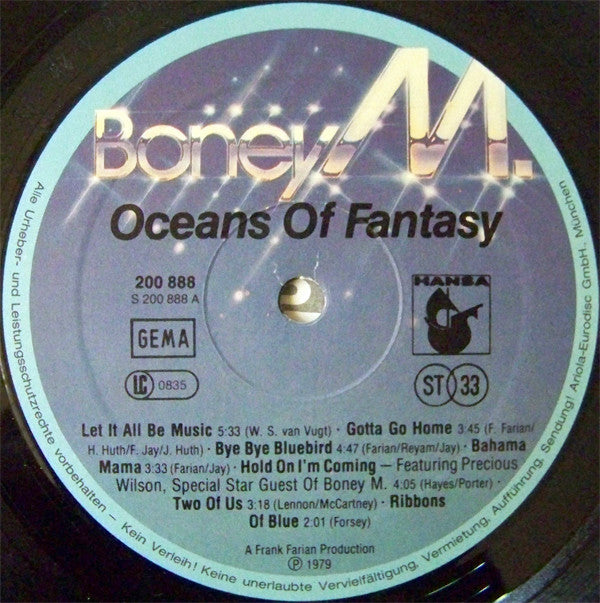 Boney M ‎– Oceans Of Fantasy