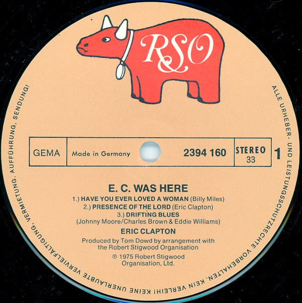 Clapton, Eric ‎– E.C. Was Here