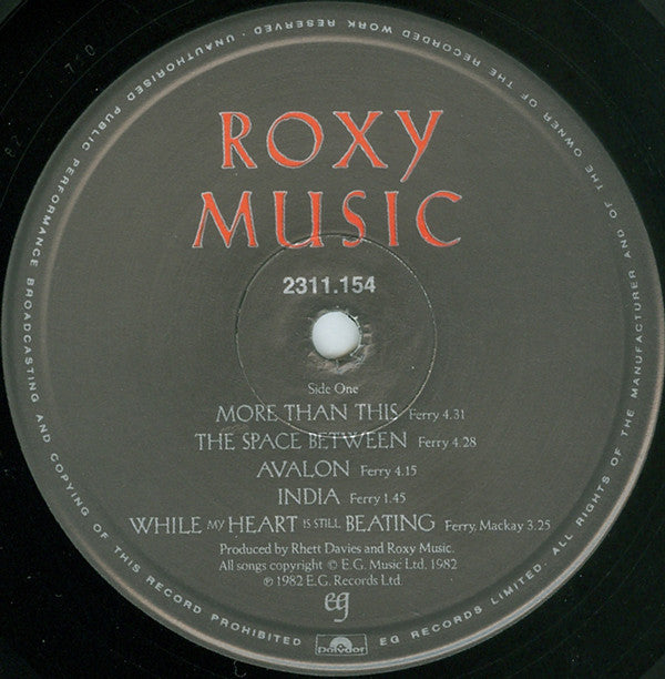 Roxy Music ‎– Avalon