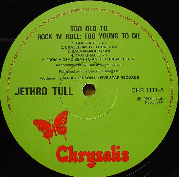 Jethro Tull - Too old To Rock 'n' Roll: Too Young To Die!