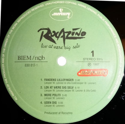 Rocazino ‎– Lov At Være Sig Selv