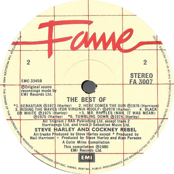 Steve Harley & Cockney Rebel ‎– The Best Of Steve Harley & Cockney Rebel