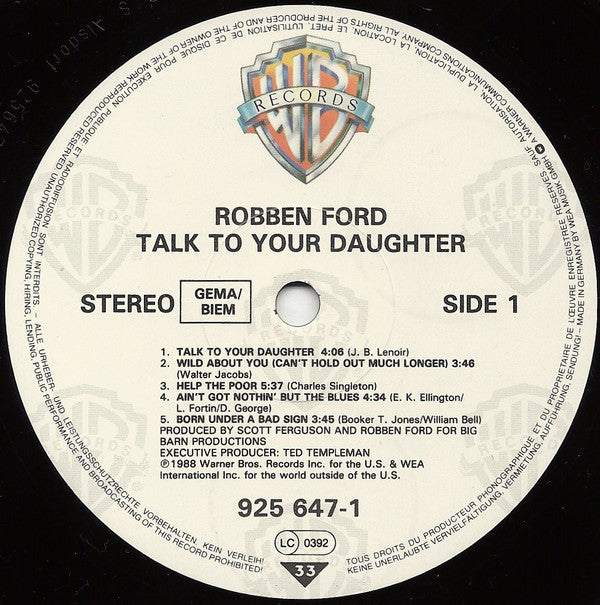 Ford, Robben - Talk To Your Daughter