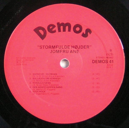 Jomfru Ane ‎– Stormfulde Højder - Live!