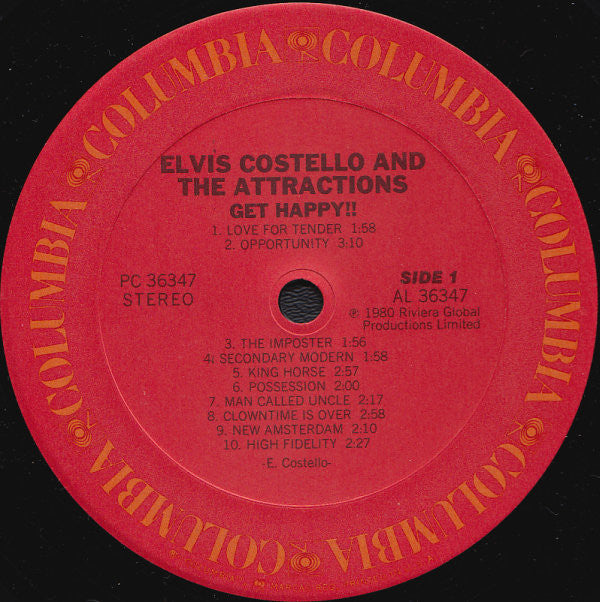 Costello, Elvis And The Attractions - Get Happy!! - RecordPusher  