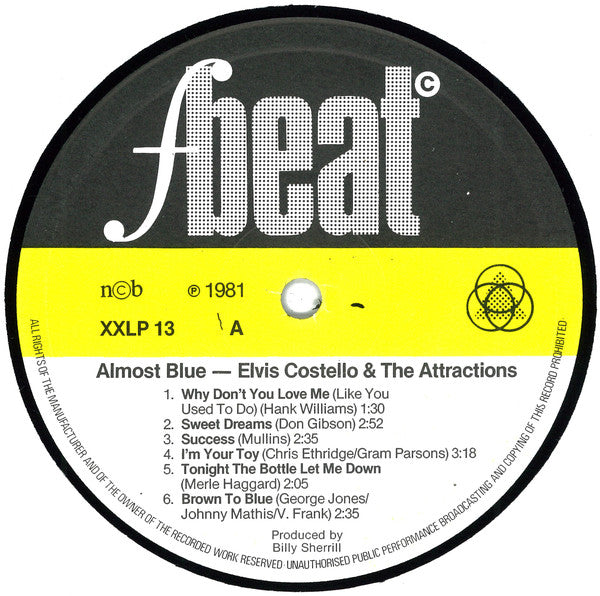 Costello, Elvis  & The Attractions ‎– Almost Blue - RecordPusher  