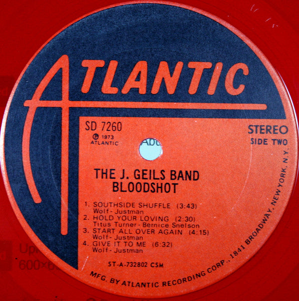 J. Geils Band ‎– Bloodshot