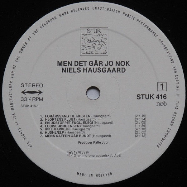 Hausgaard, Niels  ‎– Men Det Går Jo Nok