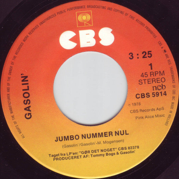 Gasolin' - Jumbo Nummer Nul