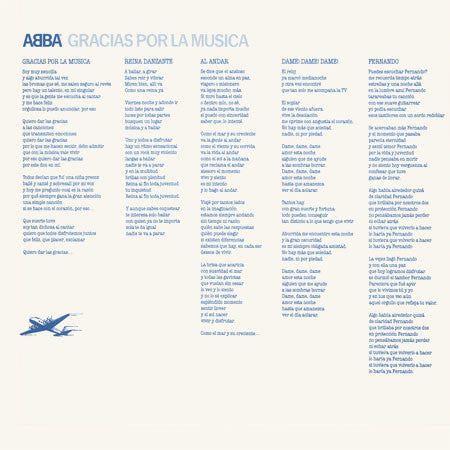 ABBA - Gracias Por La Musica - RecordPusher  