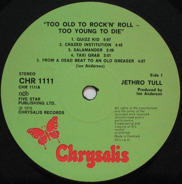 Jethro Tull - Too old To Rock 'n' Roll: Too Young To Die!