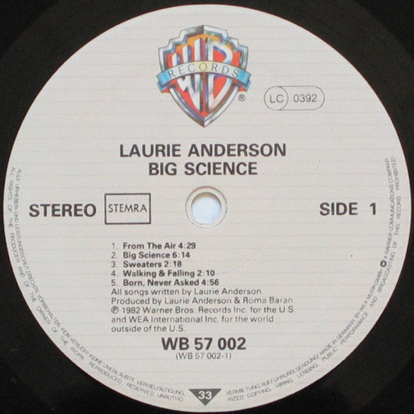 Laurie Anderson ‎– Big Science