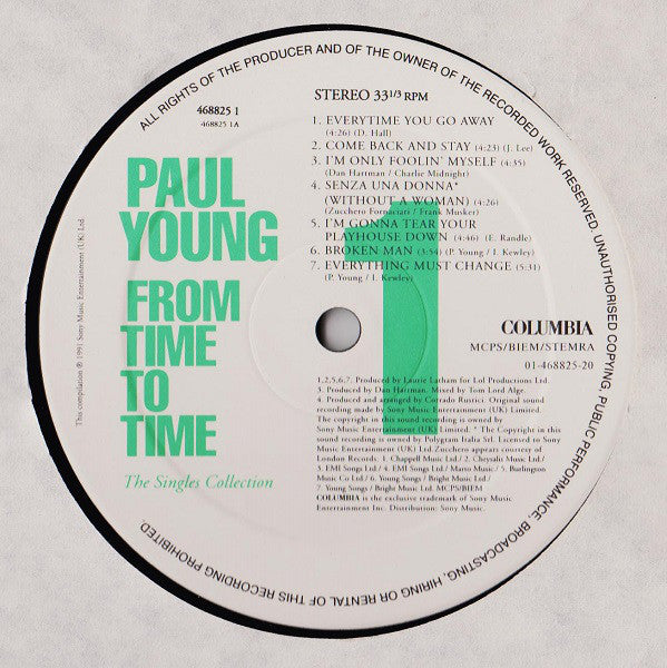 Young, Paul  ‎– From Time To Time (The Singles Collection)