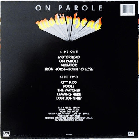 Motörhead ‎– On Parole