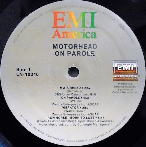 Motörhead ‎– On Parole