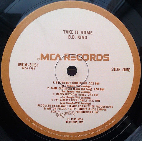 B.B. King ‎– Take It Home