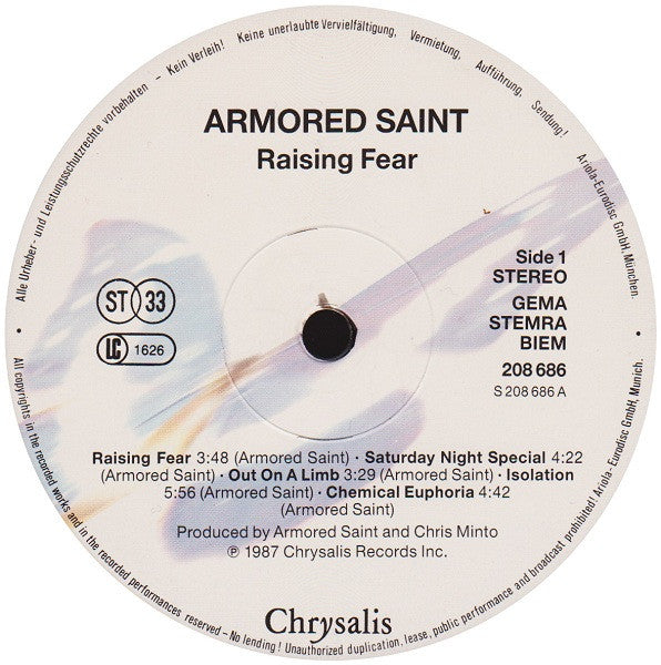 Armored Saint - Raising Fear