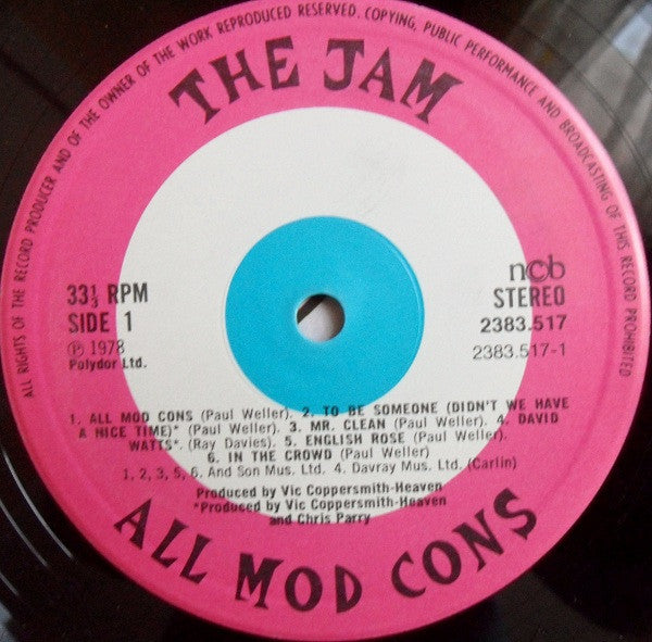 Jam - All Mod Cons – Vinyl Shop - RecordPusher