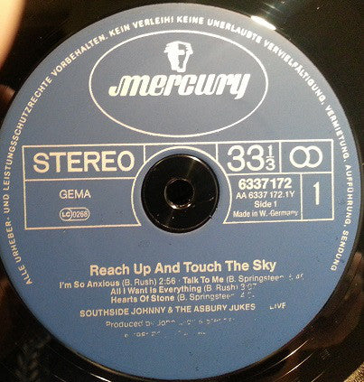 Southside Johnny And The Asbury Jukes ‎– Live: Reach Up And Touch The Sky