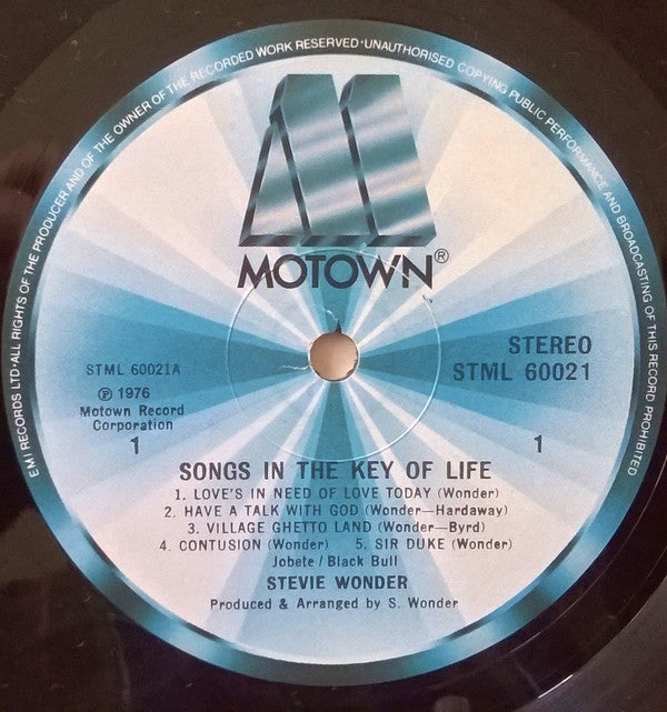 Wonder, Stevie - Songs In The Key Of Life