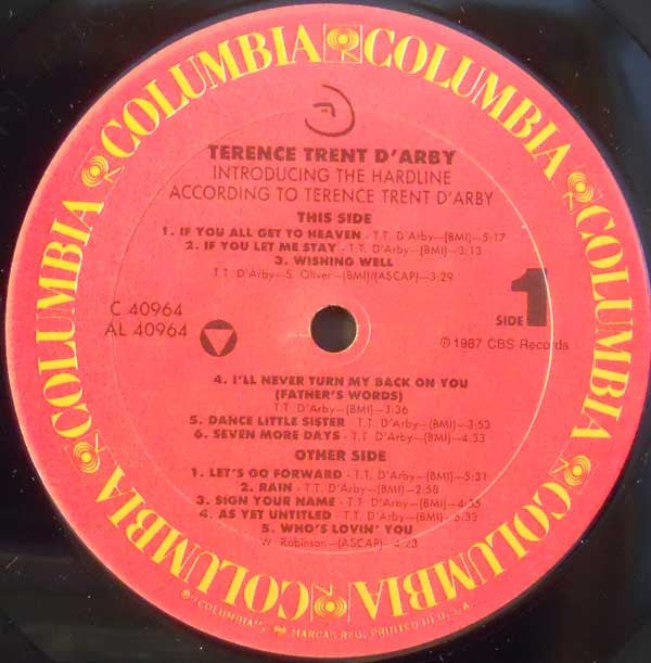 D'Arby, Terence Trent  ‎– Introducing The Hardline According To Terence Trent D'Arby