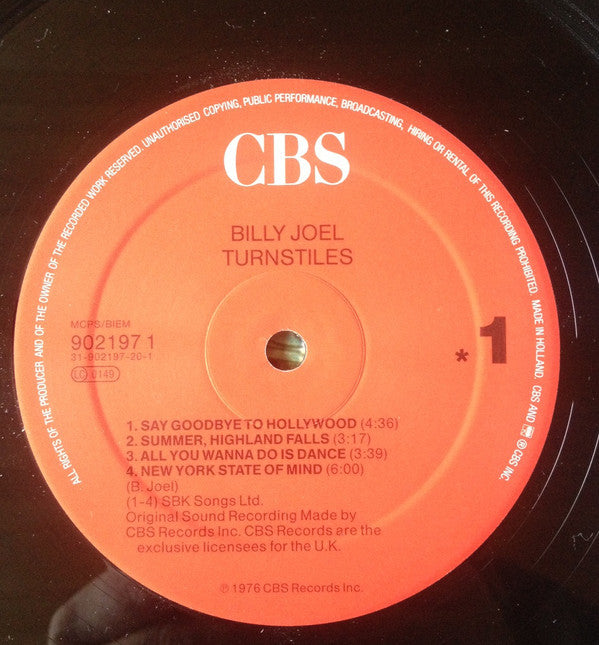 Joel, Billy ‎– Turnstiles