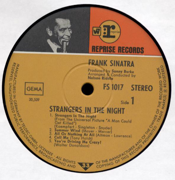 Sinatra,  Frank ‎– Strangers In The Night