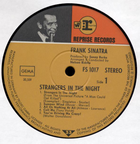 Sinatra,  Frank ‎– Strangers In The Night