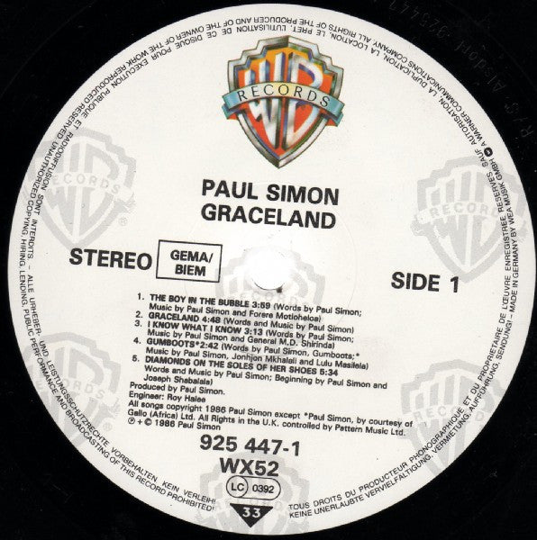 Simon, Paul - Graceland
