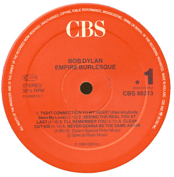 Dylan, Bob  - Empire Burlesque