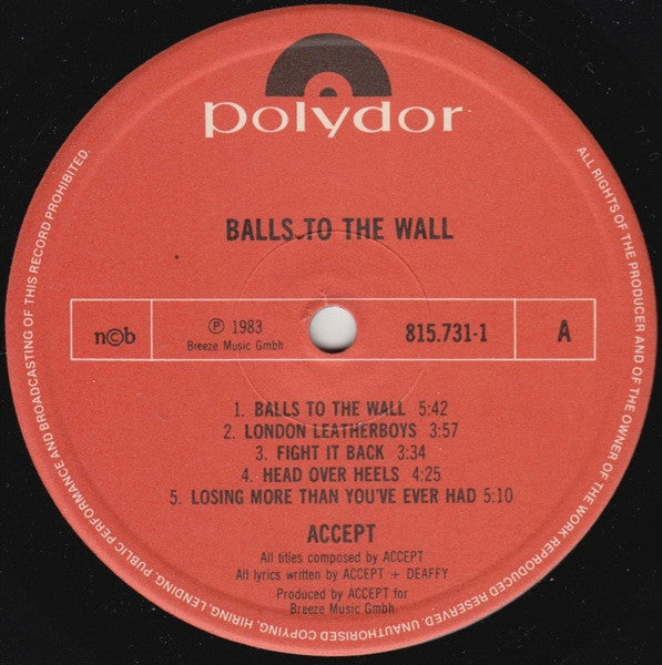 Accept - Balls To The Wall - RecordPusher  