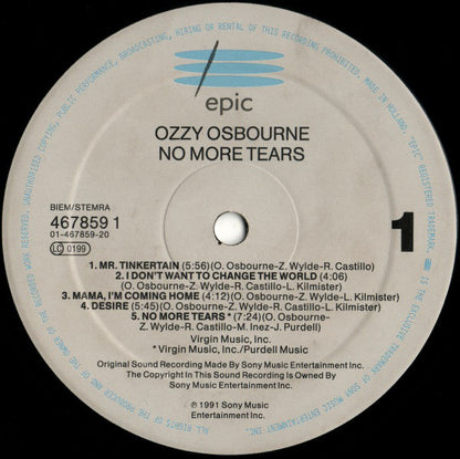 Osbourne, Ozzy  ‎– No More Tears