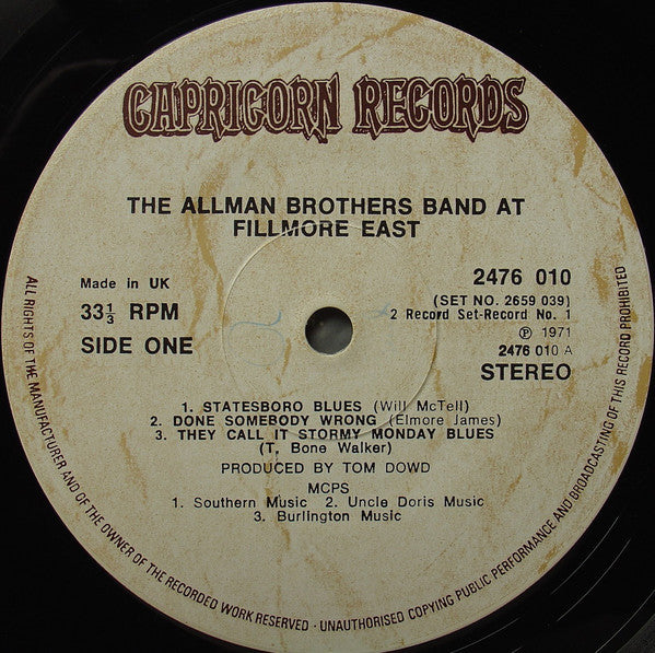 Allman Brothers Band - At Fillmore East