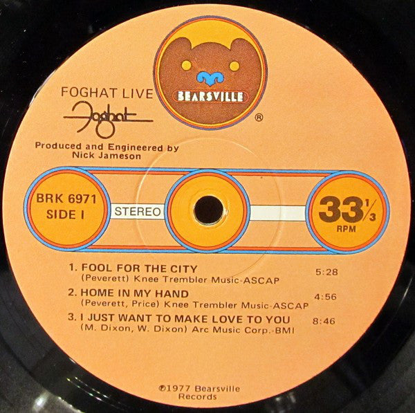 Foghat ‎– Live