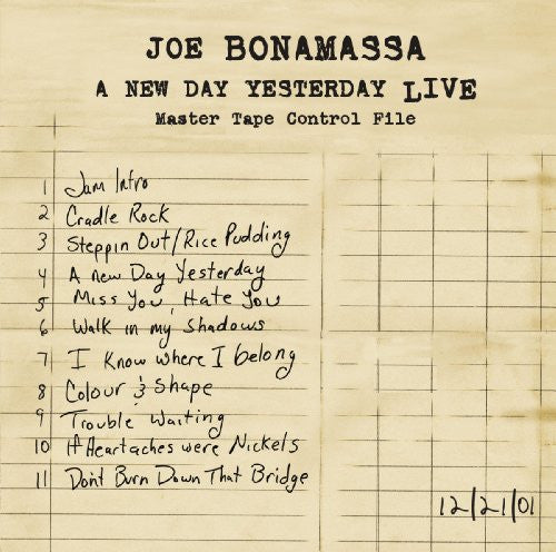 Bonamassa, Joe - A New Day Yesterday Live Master Tape Control File