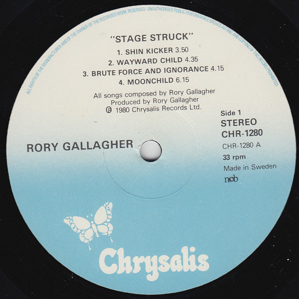 Gallagher, Rory ‎– Stage Struck