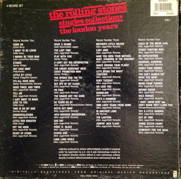 Rolling Stones - Single Collection The London Years.
