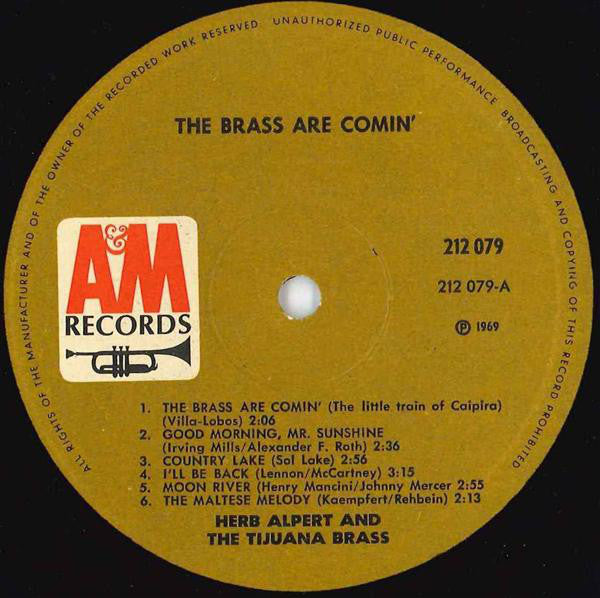 Alpert, Herb The Tijuana Brass - The Brass Are Comin'