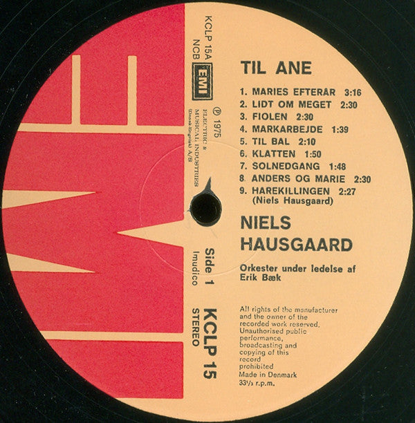Hausgaard, Niels  ‎– Til Ane