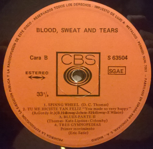 Blood, Sweat & Tears - Blood Sweat & Tears